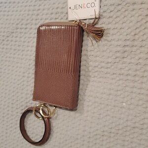 Liv ~ Lizard Bangle Wristlet/Wallet - Mauve (39)